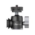 Ulanzi U-60 Mini Aluminum Tripod Ball Head with Dual Cold Shoe Mount Bracket 360 Degree Rotatable Base | JG Superstore. 