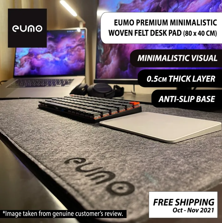 EUMO Premium Minimalistic Woven Felt Desk Pad