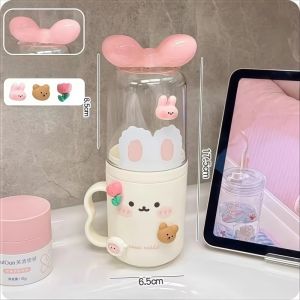 Childrens Cartoon Portable Toothcare Kit with Toothbrush Storage Case And Mouthwash Cup Travel & Household Dental Care Set
