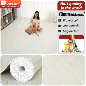 DUBOR【COD】3mm thickness linoleum floor yard makapal foam multicolor lenollium wood style fireproof linoleum for flooring per roll floor mat sa sahig makapal floor tiles sticker waterproof