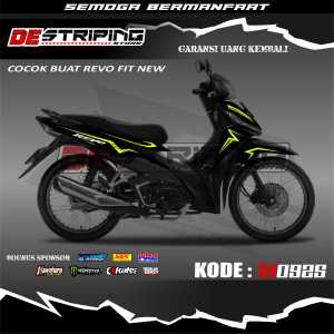 Striping Stiker Motor Revo Fit New Semifull Stiker Design List Simpel Keren Terbaru Kode LA0925