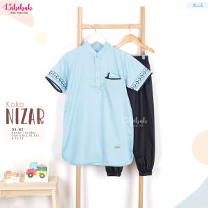 LABEBAH SETELAN KOKO PAKISTAN PENDEK CELANA JOGGER ANAK COWOK BAJU MUSLIM TOYOBO MOTIF BORDIR NIZAR