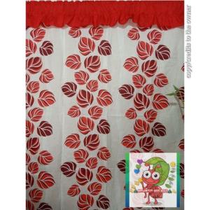 glamour curtain whole window curtain leaves design 60"w*70"L or 6ft haba elegant fabric printed cloth