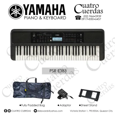 Yamaha PSR E383 Original (No to Fake/Sticker Dashboard) and Original Yamaha Adaptor