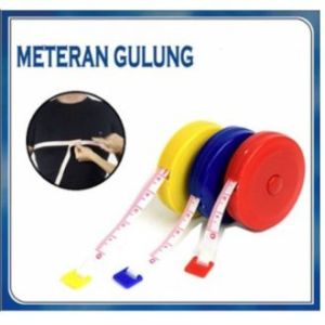 METERAN GULUNG Mini Putar Pengukur Pinggang / Alat Ukur Badan Kain Tukang Jahit 150 Cm