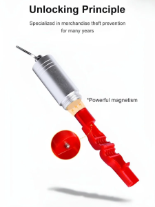 huowa Magnetic Strip Key Remover Small Red Lock Strong Magnetic Discount AntiTheft Magnet Hook