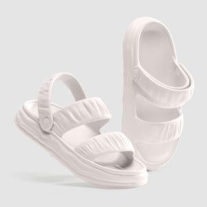 Bayar Di Tempat - Sandal Empuk PVC Sol Tebal Murah / Sandal Fashion Wanita / Sandal Polos 2 Garis