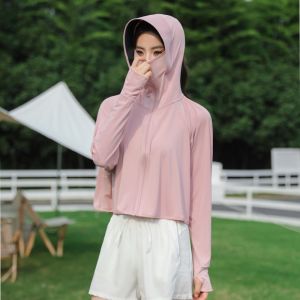 Áo Khoác Chống Nắng Nữ Hè 2025 Vải Lụa Băng Mát Lạnh UPF50+ - Chống Tia UV Thoáng Khí Có Mũ Trùm Che Mặt