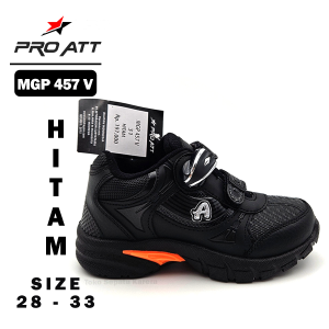 Sepatu Sekolah Anak TK SD Laki Laki/Perempuan – PRO ATT – MGP 457 V – Size 28-33 – Sneakers – Sport – Velcro