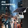 MYHYPERGEAR V380 PRO Outdoor Solar CCTV Camera wifi connect 360 Panoramic Dual Cameras Smart Wifi 4G Camera With Big Speaker Support Two-way Voice Intercom HD Full Color Night Vision VCS03. 