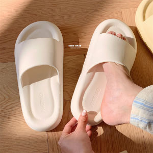 Couples Solid Color Home Slippers for Men and Women Ins-style Bathroom Slide Sandals EVA Non-slip Slippers