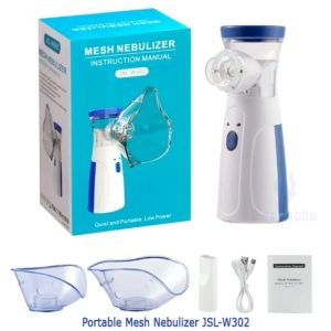 Máy Xông Họng Mũi Mini Cầm Tay JSL-W302 – Phun Sương Siêu Mịn – Nhỏ Gọn Êm Ái – Kèm Mặt Nạ & Dây Sạc