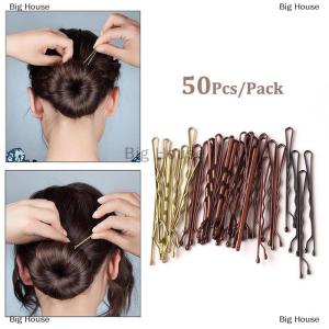 [COD] Big House 50 Pcs 5cm Hair Clip Lady Hairpins Curly Wavy Grips Hairstyle Hairpins Women Bobby Pins Styling Hair Accessories