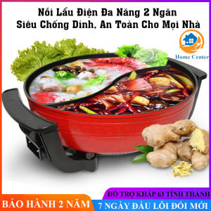 Nồi lẩu tròn 2 ngăn đa năng nồi lẩu chống dính cao cấp tiện lợi với 5 mức chỉnh nhiệt. Bảo hành 2 năm lỗi đổi mới 7 ngày đầu do nhà sản xuất.