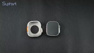 Metal Bumper Cover Compatible with Watch Series 6/5/4/SE Case 44mm [Turn 44mm into Ultra Look] Rugged Shockproof Protector with Back Frame for iWatch 44mm Black