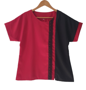 OS - Real Pict - Blouse Jumbo Wanita Atasan Big size Cewek Blus YULINA size L dan XXL