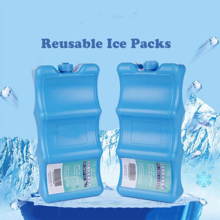 2Pcs 600ML Reusable Ice Packs Breastmilk Storage Baby Care Cooler Bag Lunch  Box Freezer Ice Block