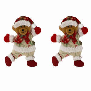 GAOSU Santa Claus Christmas Curtain Tiebacks Deer Bear Xmas Curtain Buckle Adorable Plush Doll Curtain Clips Home Decoration
