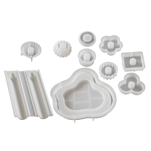 10Pcs Stacking Silicone Molds for Epoxy Resin Pillars Soap Fondant Cake Molds Chocolate Molds Baking Tool