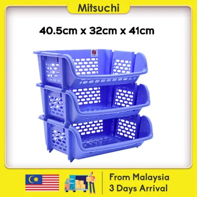 Mitsuchi Plastic 3 Tier Kitchen Organizer Rack Rak Dapur- White