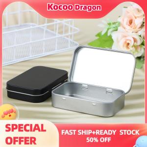 Kocoo 1PC Survival kit nhỏ rỗng tinplate bạc đen lật lưu trữ hộp Tổ chức cho tiền xu kẹo Key thuốc lá hộp kín