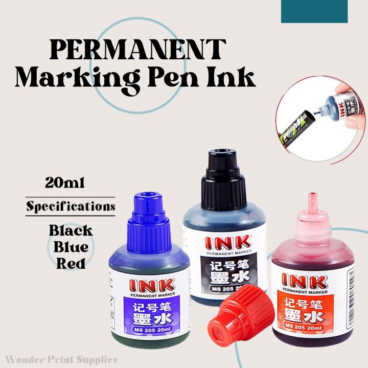 WPS - PERMANENT MARKING PEN INK 20ML | Lazada PH