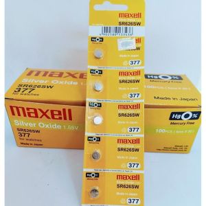 Vỉ 5 viên SR626SW / 377 Maxell CHÍNH HÃNG thay pin đồng hồ đeo tay Pin  - VPP Bảo An