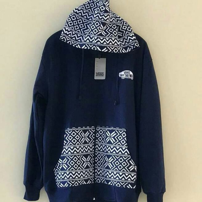 LancarJayaStore Jaket Sweater Vans Batik Sweater Pria Sweater