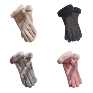 2lots Comfortable Plush Gloves Versatiles Touchscreens Winter Mittens Antiskid for Men and Women