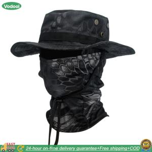 【24 hours Flash Delivery】ผู้ชายหมวกตกปลาลายพรางหมวกปีกปีกกว้างสวมหมวกปีกกว้างปีกโบนนี่ปีกกว้างสำหรับการเดินป่าชายหาดเดินแคมป์ปิก