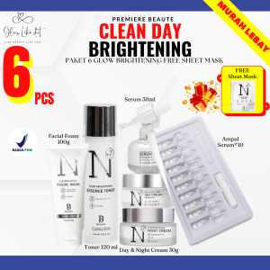 Glow Brightening [Paket Hemat 7-6 pcs] Bundle package Premiere beaute FREE SHEET MASK Luminous white glow series skincare untuk mencerahkan wajah
