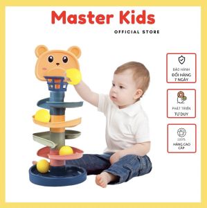 [Đồ chơi thông minh] Đồ chơi cầu trượt - thả bóng xoay tròn cho bé kích thích thị giác Master Kids