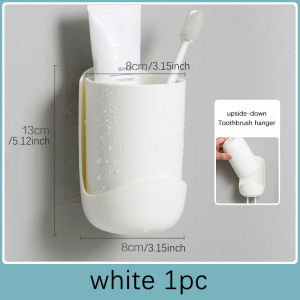 Homenhome hộp đựng cốc nước súc miệng treo tường giá đựng bàn chải đánh răng trong phòng tắm không đục lỗ