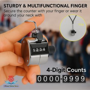 Hand Tally Finger Counter Alat Hitung Tangan Cepat Dzikir Tasbih Manual Antrian Checker Jumlah Penumpang Pengunjung Stok Barang