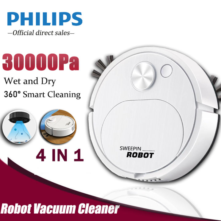 【3 Years Warranty】Sweeping Robot Vacuum Cleaner 4 In 1🌊Robot Vacuum