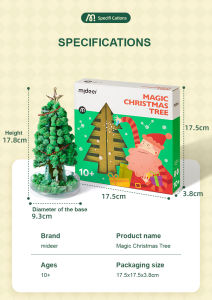 Đồ chơi thủ công DIY hãng Mideer Magic Christmas Tree - bé tự làm cây thông Noel thần kỳ đón Giáng Sinh