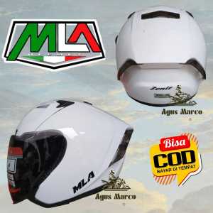 Helm HalfFace MLA Zenit Glossy ABU Pilihan Ukuran M/L/XL