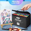 [READY] Aimilo Spidol Warna Warni 1 Set Sketch Marker 2 Tip Touch Marker 24/36/48/60/80 Warna. 