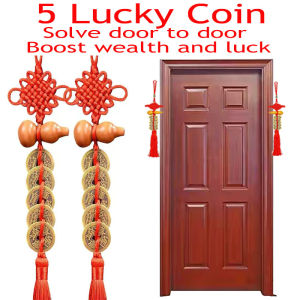 1PCS Feng Shui Decoration Five Emperors Money East And Northwest Home Decor Authentic Gourd Pendant Town House Talisman Coin
