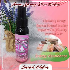 Cuan Hoki Spray Aura Air Mawar Dan Saffron Glowing- Face Mist original untuk perawatan kecantikan muka Spray Rose Water Daya Tarik vibrasi Positif bisa COD
