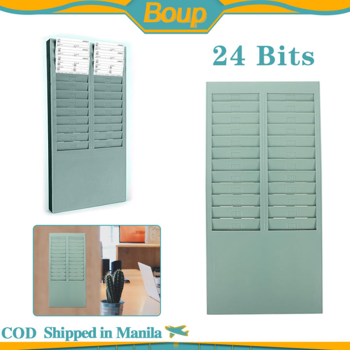 Wall Mounted Time Card Holder Rack, Metal, Model 159