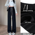[Buy 1 Take 1] Drawstring Pants For Women Baggy High Waist Pants White Long Trouser Breathable Comfort. 