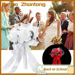 Behoo Bó Tay Cô Dâu cầm hoa Hồng Nhân Tạo bó hoa lụa trang trí phù dâu