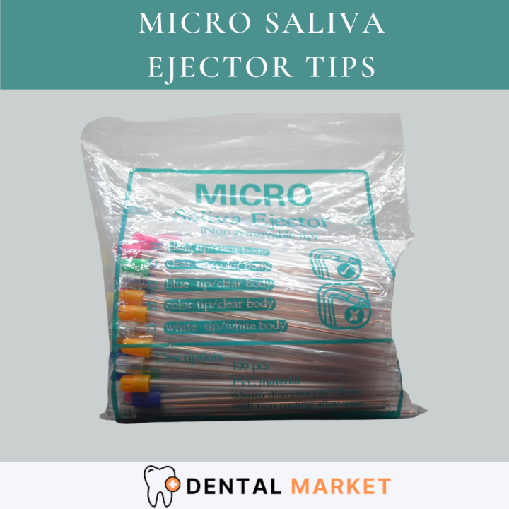 Saliva Ejector Tips Micro Brand , 1pack (100pcs.), Dental Market Supply