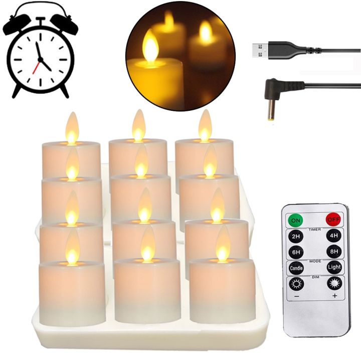 Rechargeable Remote Control LED Battery Operated Flameless Tea Lights