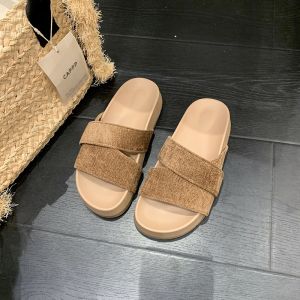 [Free Shipping] Thick-Soled Slippers For Women Summer Outdoor Wear 2026 New Style Simple And Casual Perfect For Beach Vacations Slip-On Sandals