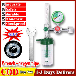 Oxygen Regulator With Pressure Gauge Oxygen Tank Medical Complete Set With Wrench Nasal Cannula