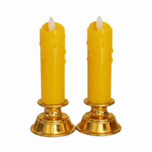 YOUSHI TOP 2Pcs Creative Electronic Candle Light Cordless Battery Operated Swing Flameless Candles Novelty Decorative Simulated Candle Light Home Decor