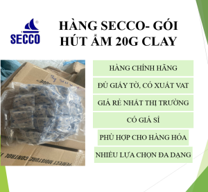 1kg gói hút ẩm clay 20g nhãn hiệu secco hạt xám