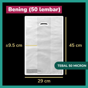 [TERMURAH] Kantong Plastik HD Box Makanan Dove/ Kresek Kemasan/ Bungkus Donat 6 Pcs 1/2 lusin Brownies Kue Snack 29x45x005 L 9.5 cm